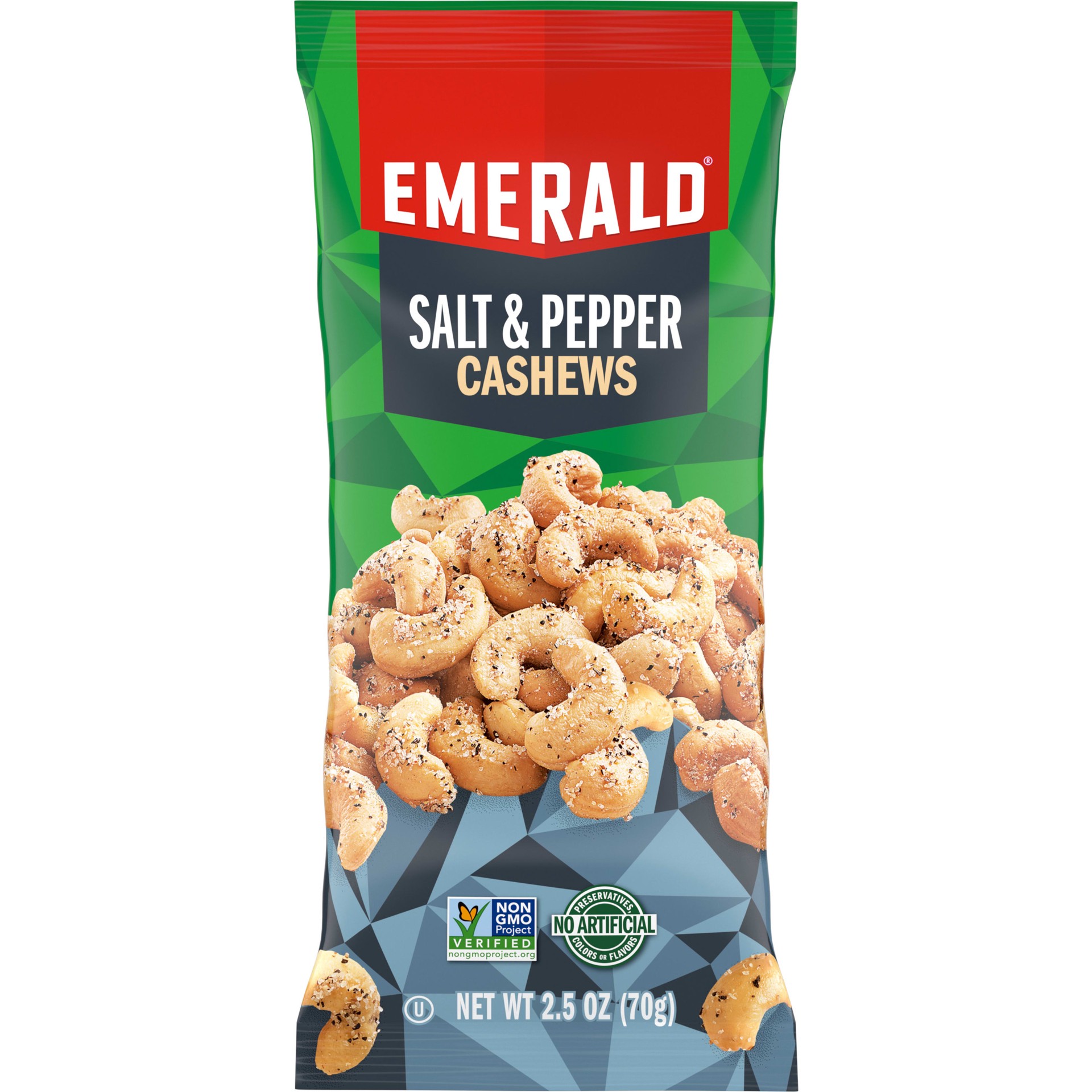 slide 1 of 5, Emerald Salt Pepper Cashews Tube Nuts - 2.5 Oz, 2.5 oz