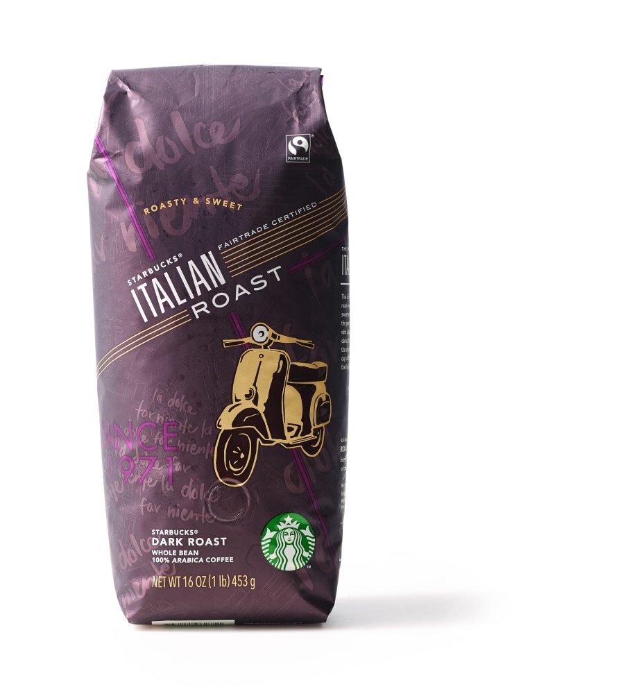 slide 1 of 1, Starbucks Dark Roast Italian Roast Whole Bean Coffee - 16 oz, 16 oz