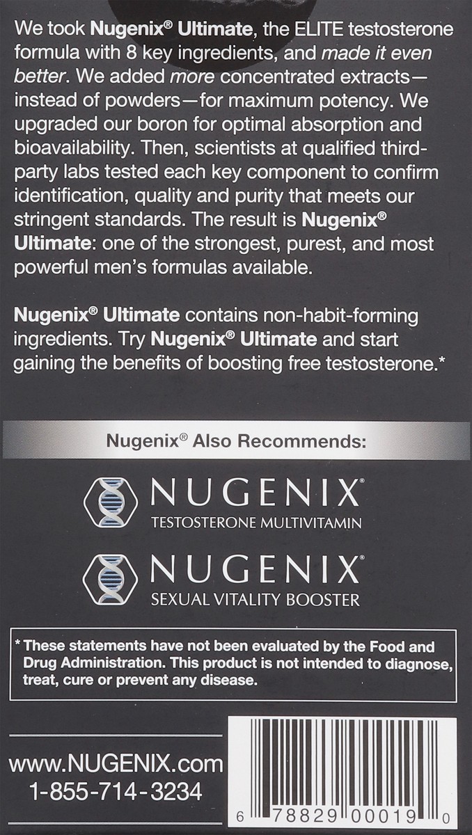 slide 13 of 14, Nugenix Ultimate Testosterone Supplement Tablets, 100 ct