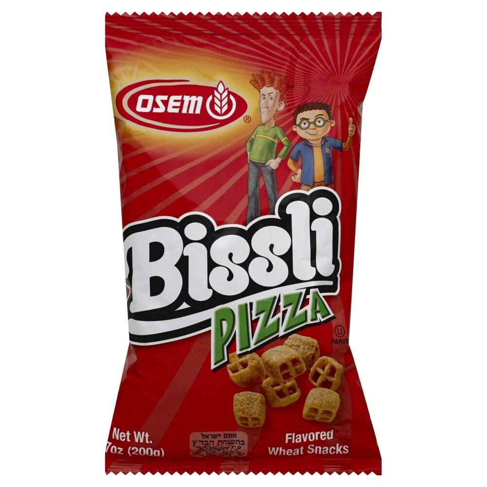 slide 1 of 1, Osem Pizza Bissli Wheat Snacks, 7 oz