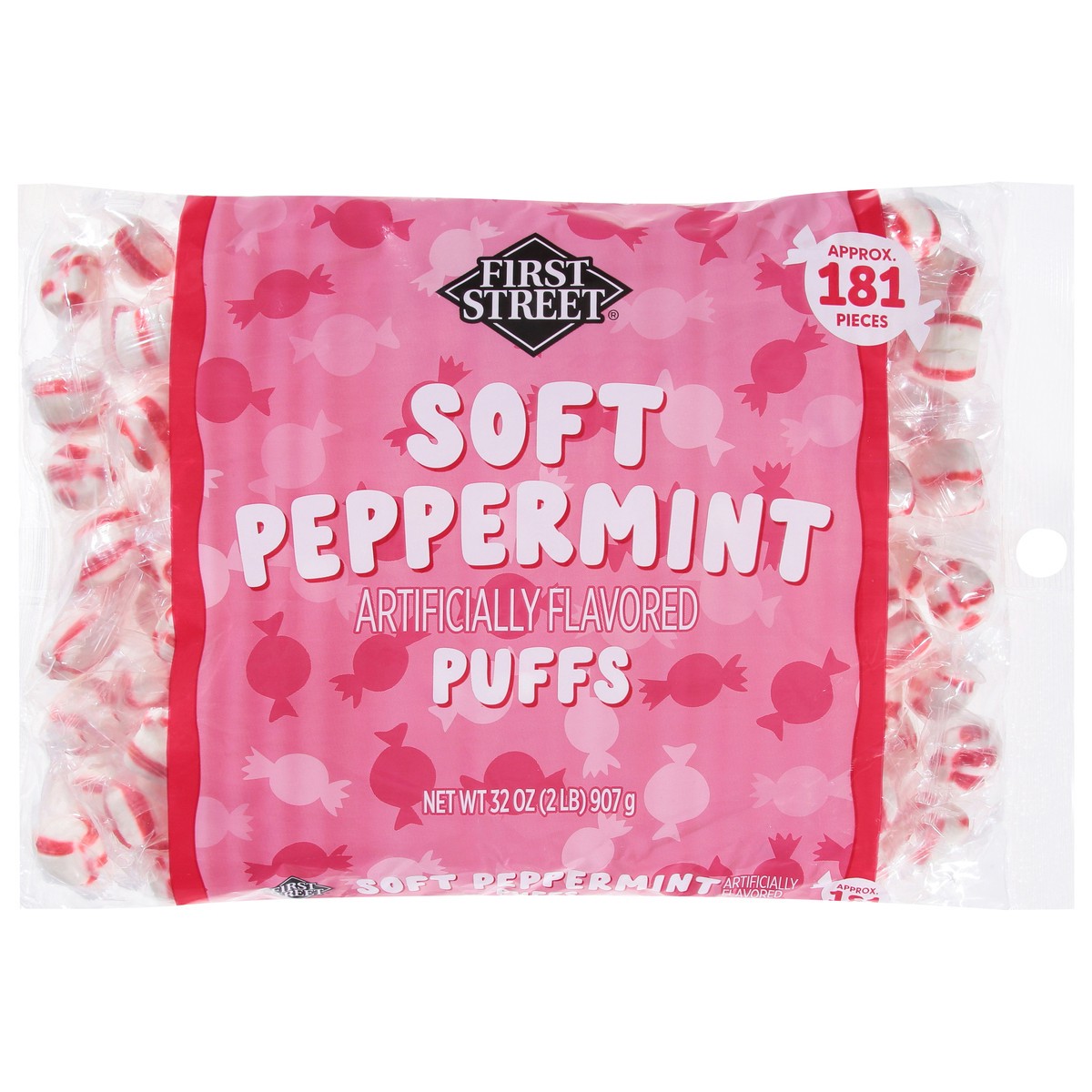 slide 4 of 4, First Street Peppermint Puffs, 32 oz