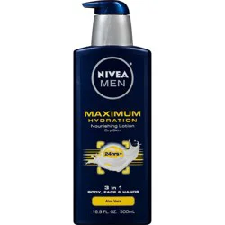 Nivea Men Maximum Hydration 3-in-1 Nourishing Lotion, 16.9 fl oz