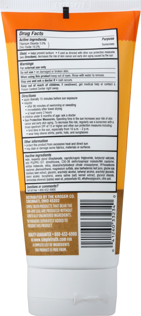 slide 10 of 11, Simple Truth Broad Spectrum SPF 30 Sunscreen Lotion 6 oz, 6 oz