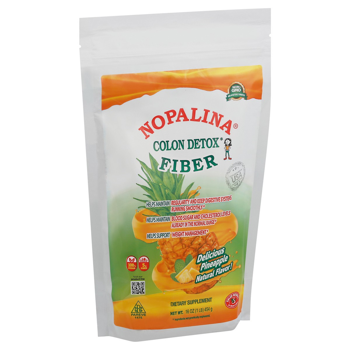 slide 2 of 9, Nopalina Colon Detox Pineapple Fiber 16 oz Bag, 16 oz