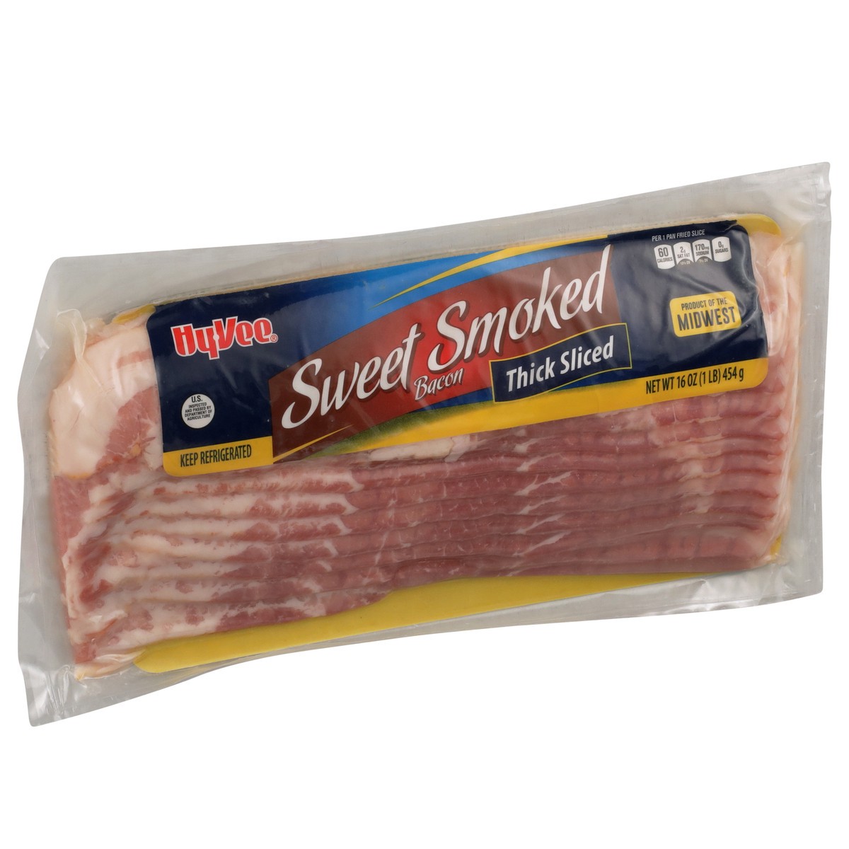 slide 7 of 8, Hy-vee Sweet Smoked Thick Sliced Bacon, 16 oz