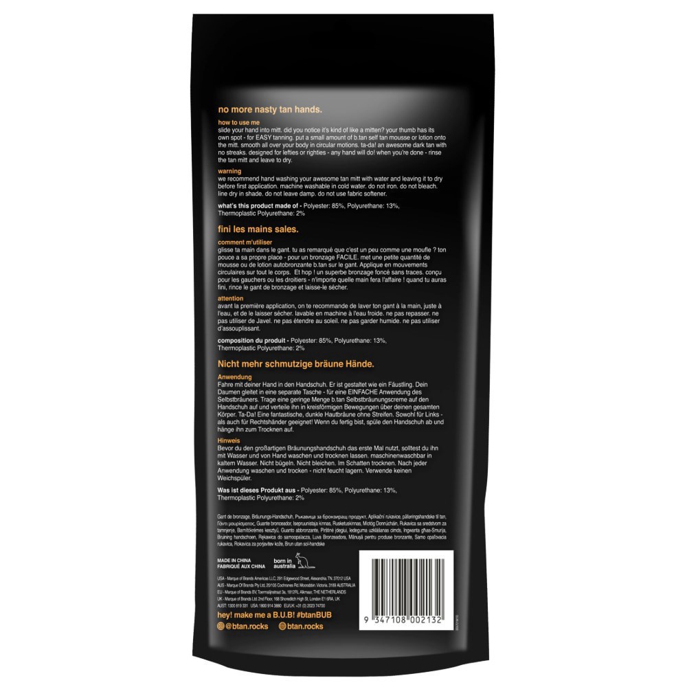 slide 2 of 2, B.Tan I Don'T Want Tan On My Hands Tanning Mitt, 1 ct