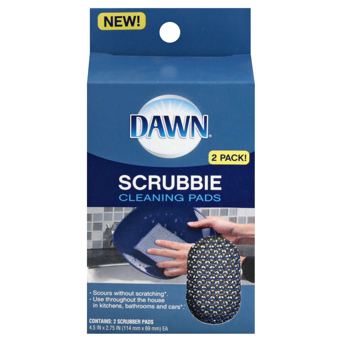 slide 1 of 9, Dawn Scrubbie Cleaning Pads, 2 ct