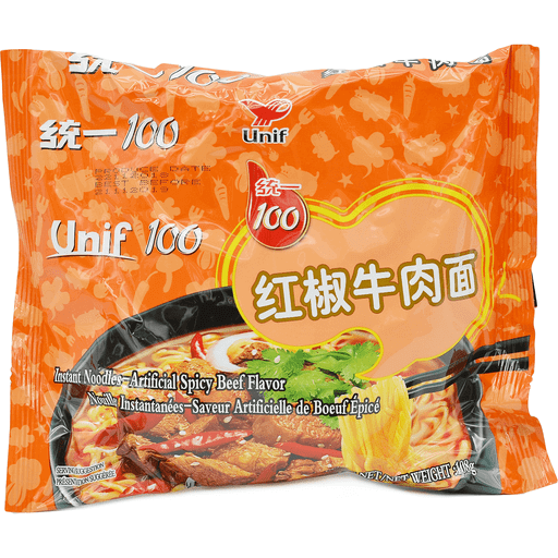 slide 1 of 1, Tung-I Unif 100 Noodles Spicy Beef, 4.4 oz