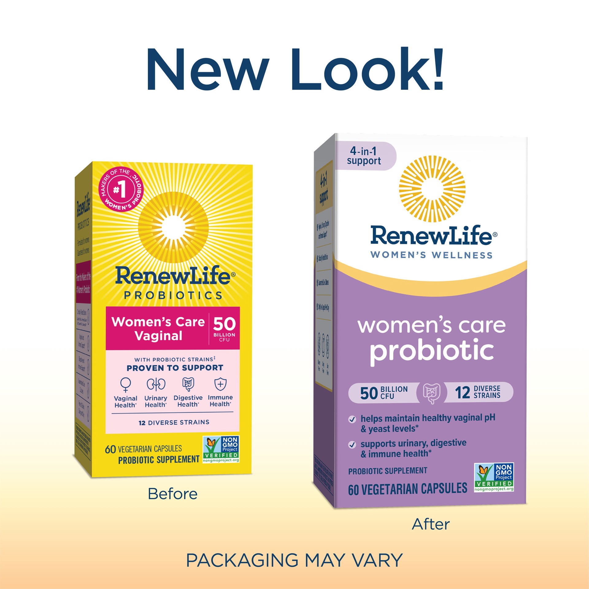 slide 2 of 5, Renew Life Women's Probiotic Supplement, 60 Vegetarian Capsules, 50 Billion CFU, 60 ct