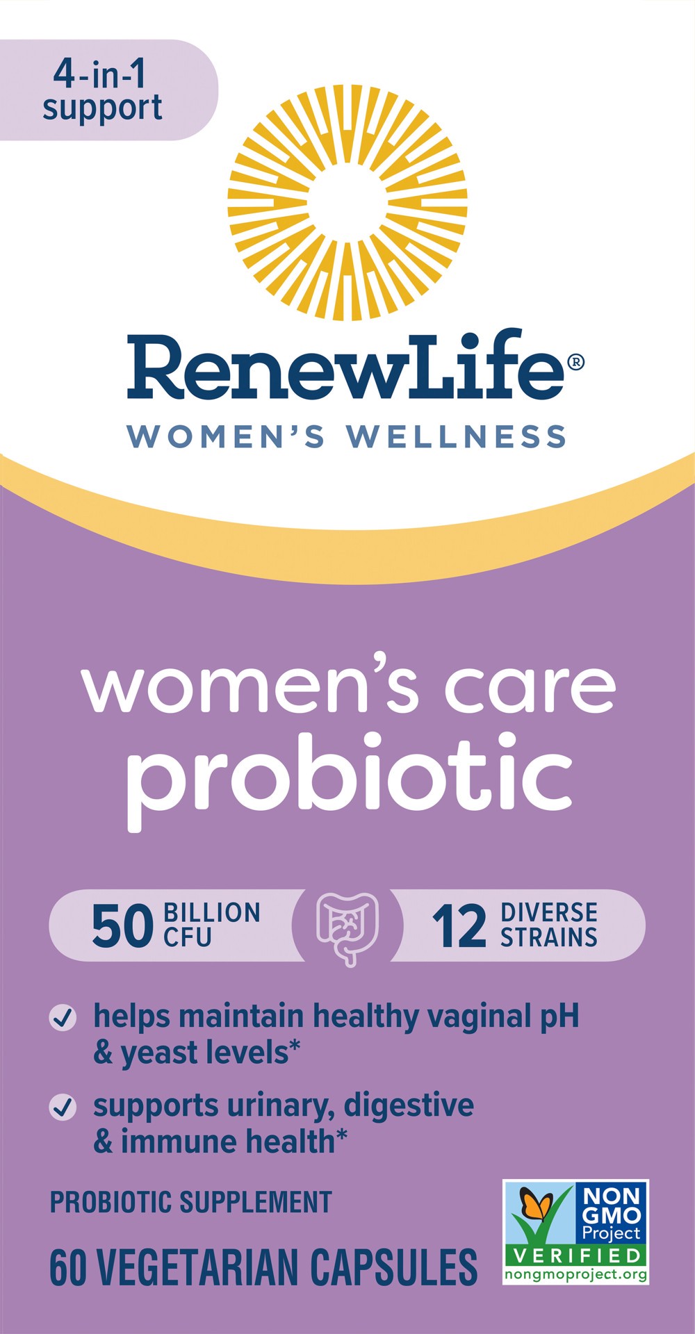 slide 1 of 5, Renew Life Women's Probiotic Supplement, 60 Vegetarian Capsules, 50 Billion CFU, 60 ct