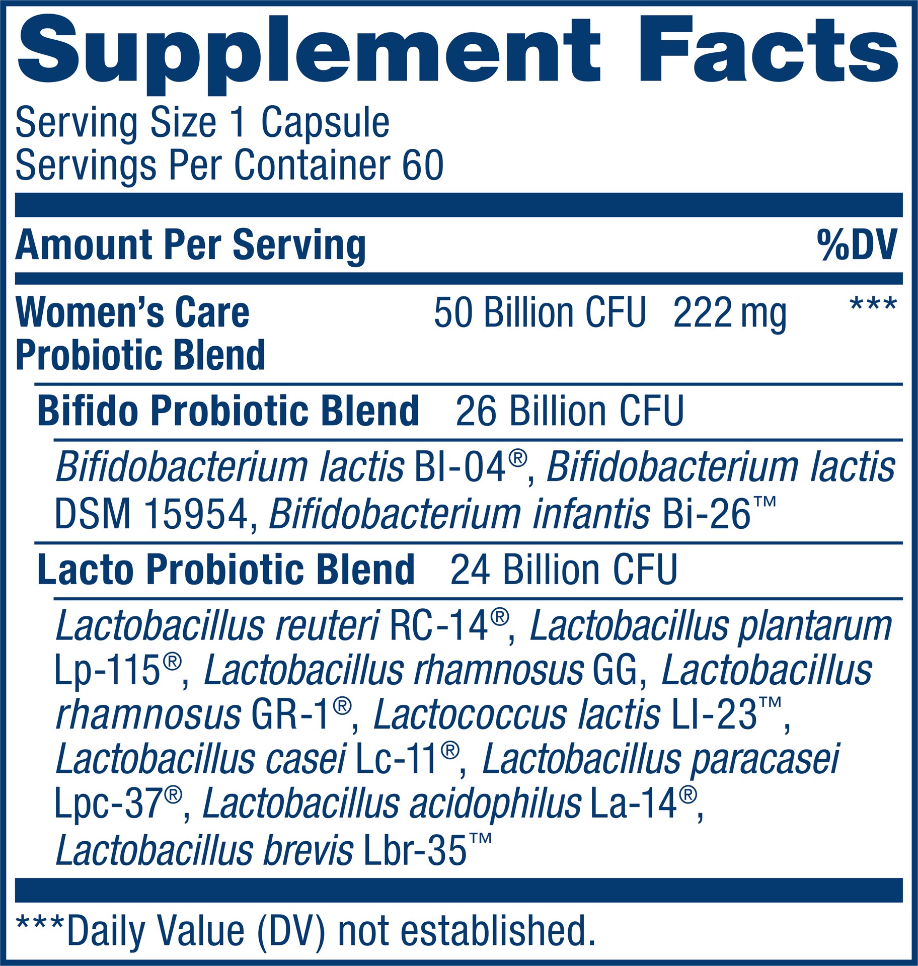 slide 5 of 5, Renew Life Women's Probiotic Supplement, 60 Vegetarian Capsules, 50 Billion CFU, 60 ct