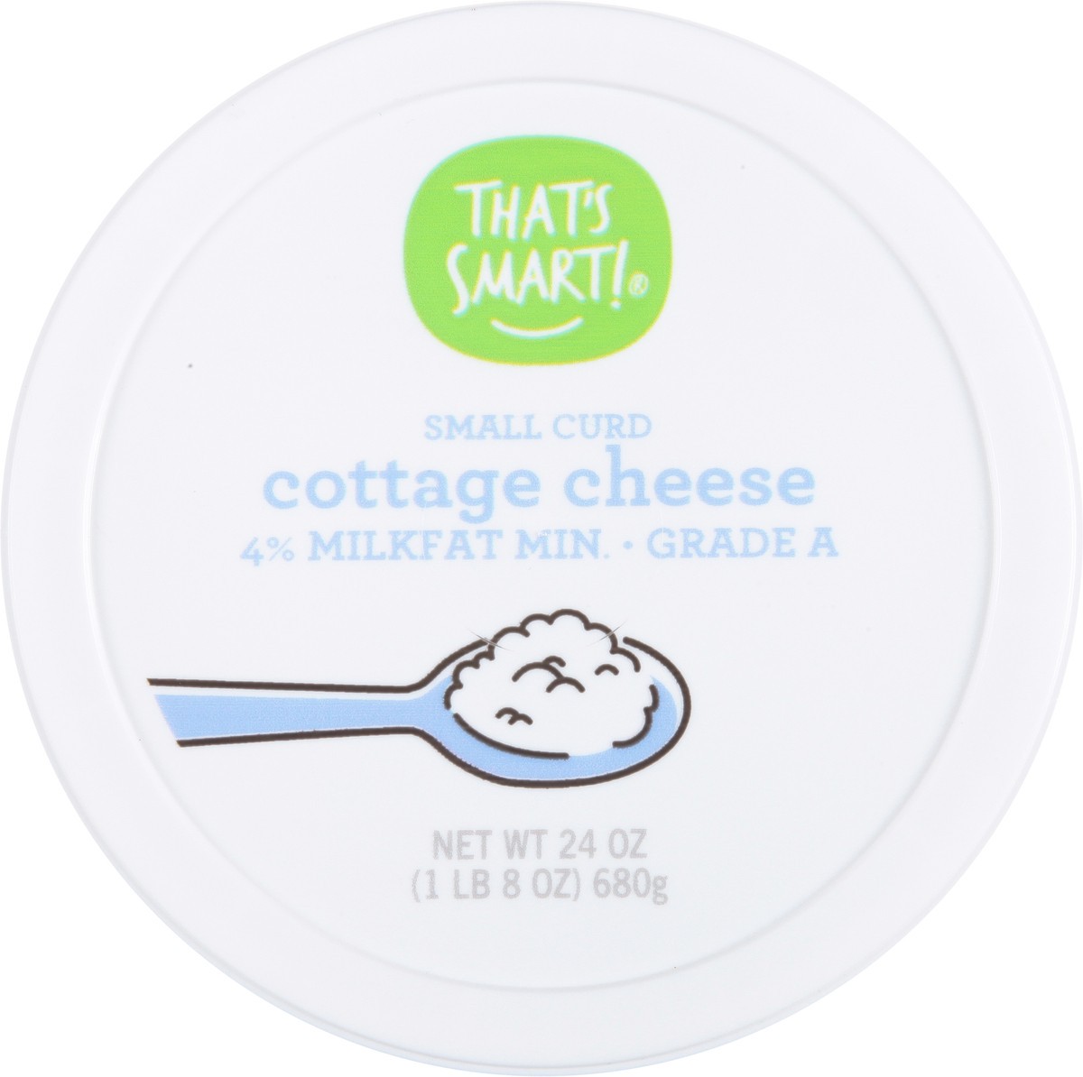 slide 11 of 12, That's Smart! 4% Milkfat Small Curd Cottage Cheese 24 oz, 24 oz