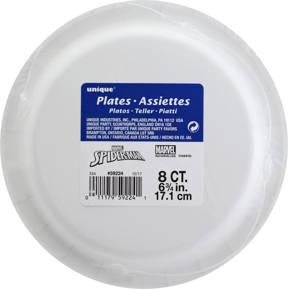 slide 5 of 9, Unique 6-3/4 Inch Marvel Spider-Man Plates 8 ea, 1 ct