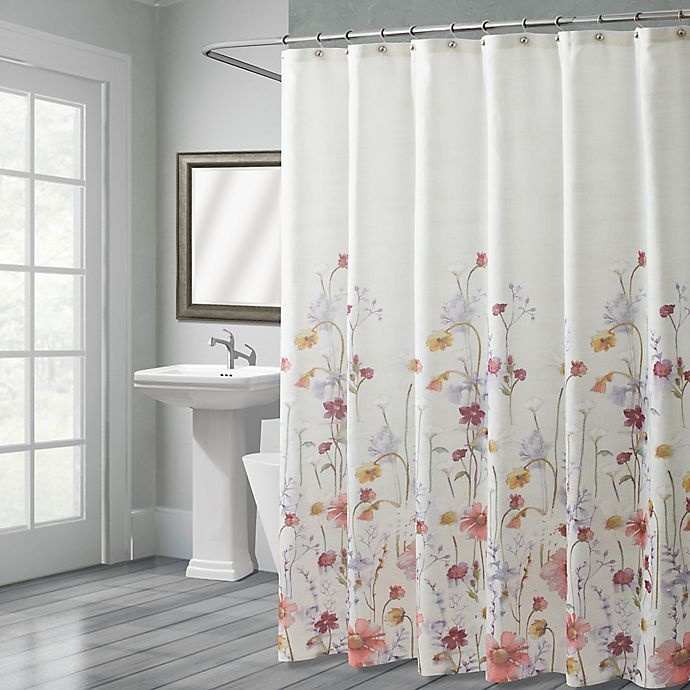 slide 1 of 1, Croscill Pressed Flowers Shower Curtain, 54 in x 78 in