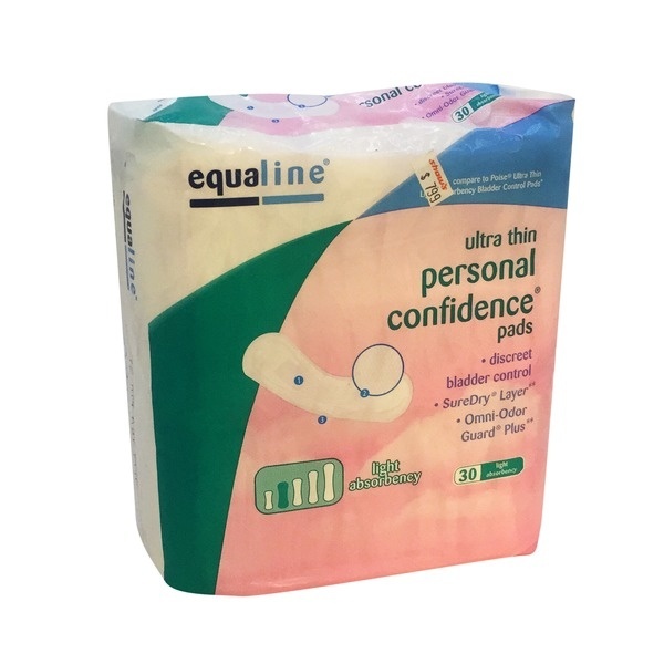 slide 1 of 1, Equaline Ultra Thin Personal Confidence Pads, 30 ct