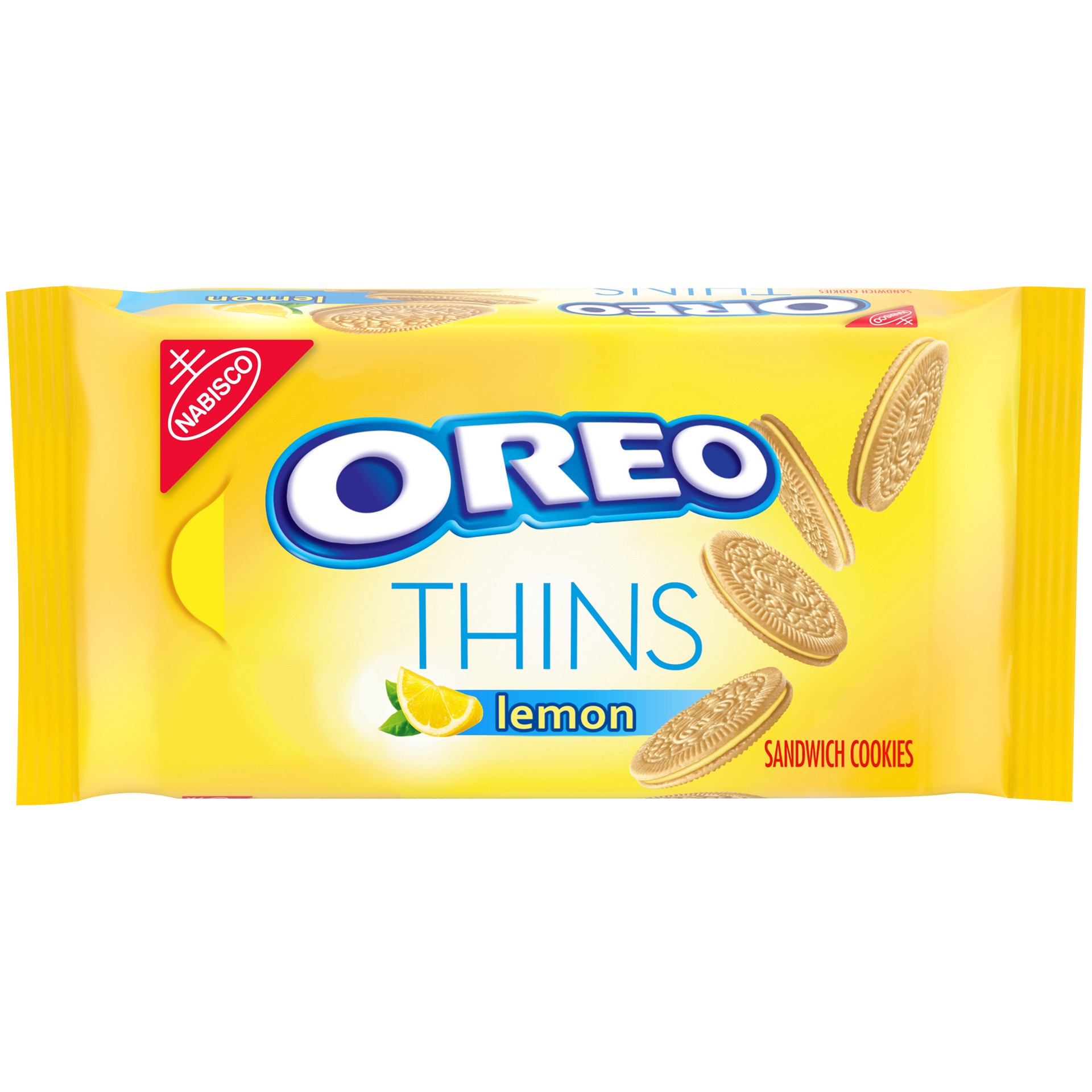 slide 1 of 9, OREO Thins Lemon Flavored Creme Sandwich Cookies, 10.1 oz, 10.1 oz