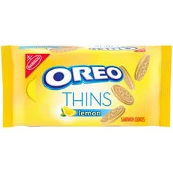 OREO Thins Lemon Flavored Creme Sandwich Cookies, 10.1 oz