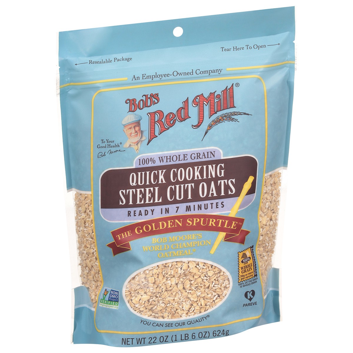 slide 2 of 9, Bob's Red Mill Quick Cooking Oats Steel Cut, 22 oz