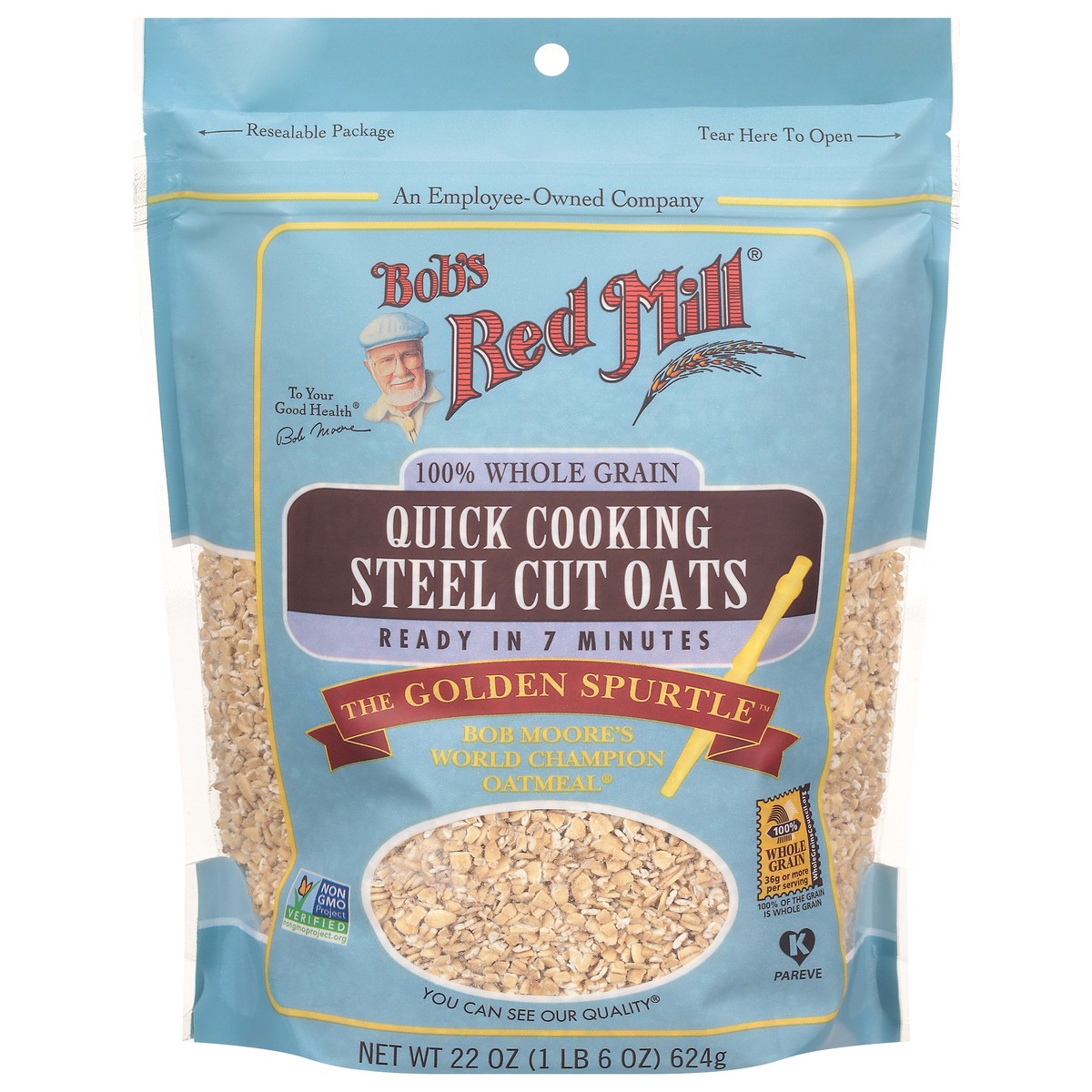 slide 1 of 9, Bob's Red Mill Quick Cooking Oats Steel Cut, 22 oz