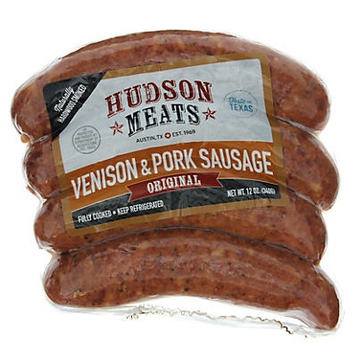 slide 1 of 1, Hudson Meats Fully Cooked Venison & Pork Original Sausage, 12 oz