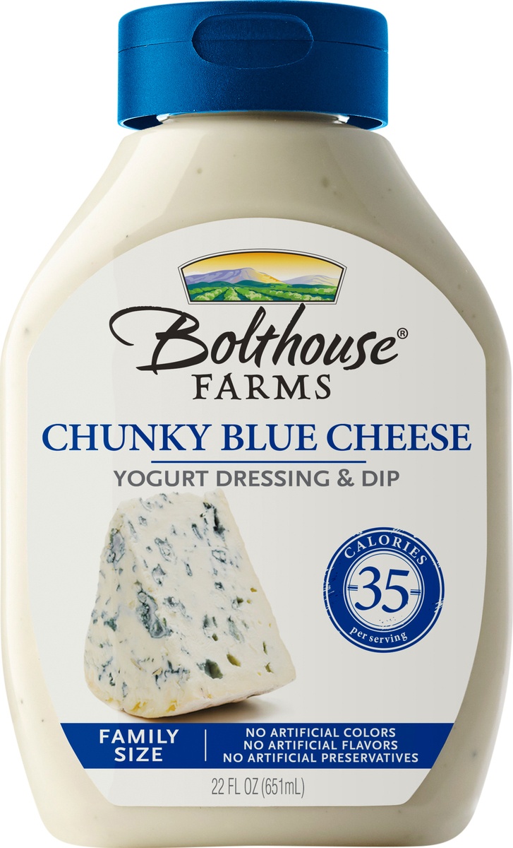 slide 5 of 7, Bolthouse Farms Chunky Blue Cheese Family Size Dressing, 22 oz