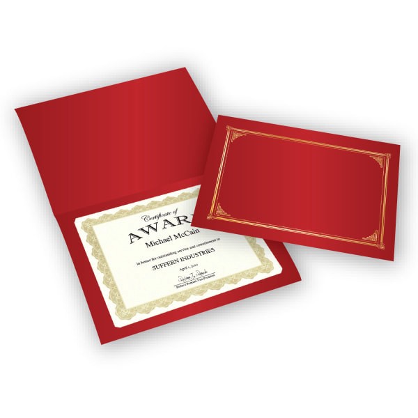 slide 2 of 3, Geographics Document Covers - Red, 6 ct