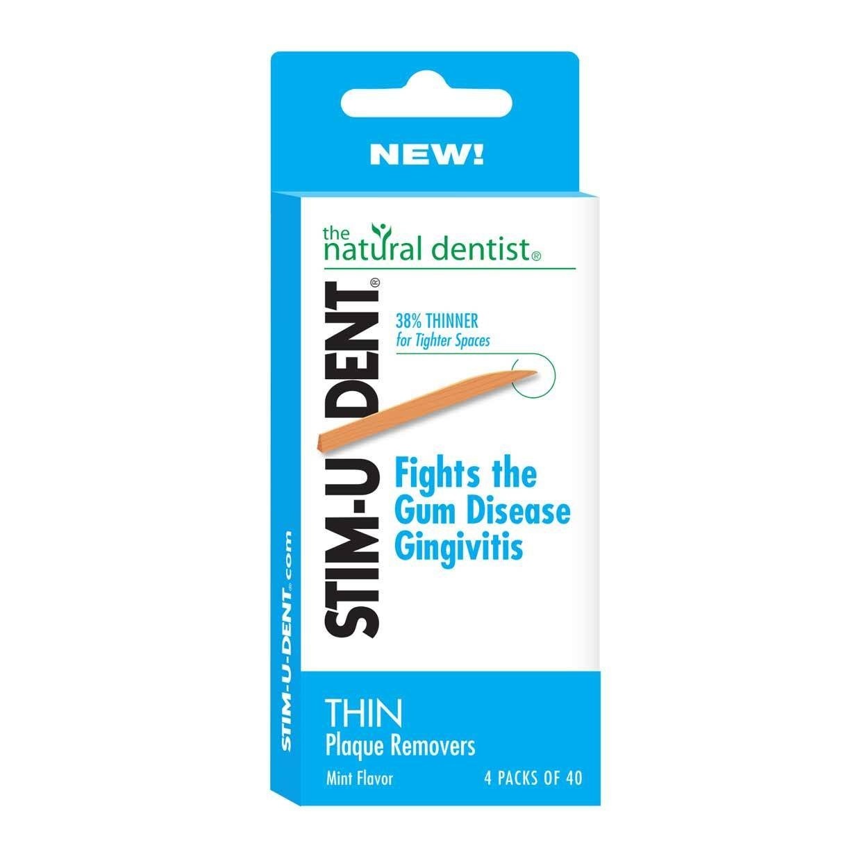 slide 1 of 1, The Natural Dentist Stim-U-Dent Thin Plaque Removers Mint, 12Ct, 12 ct