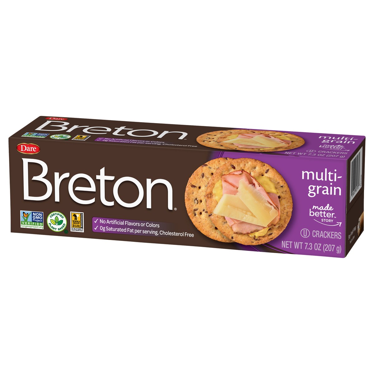 slide 7 of 9, Dare Breton Multi-Grain Crackers 7.3 oz, 7.3 oz