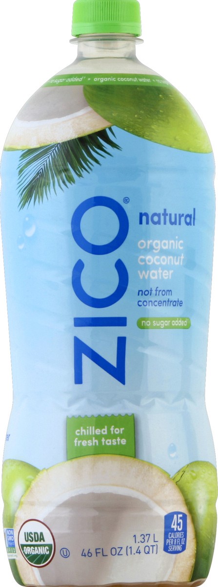 slide 1 of 5, Zico 100% Coconut Water Natural Organic - 46 fl oz, 46 fl oz