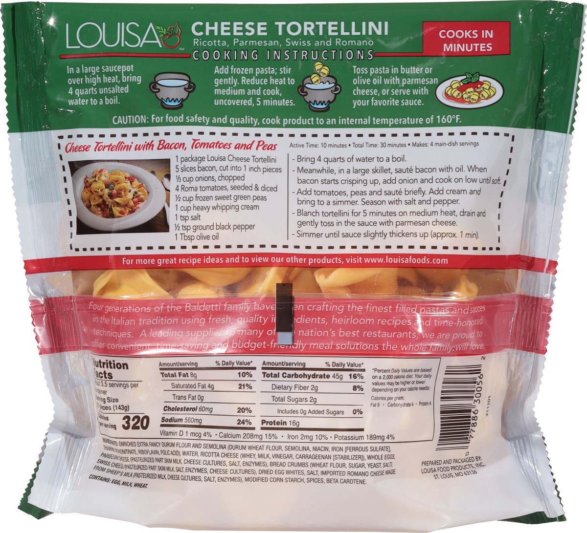 slide 3 of 14, Louisa Four Cheese Tortellini, 19 oz