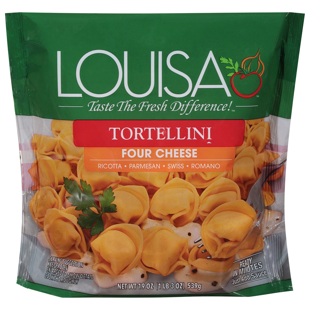 slide 1 of 14, Louisa Four Cheese Tortellini 19 oz, 19 oz