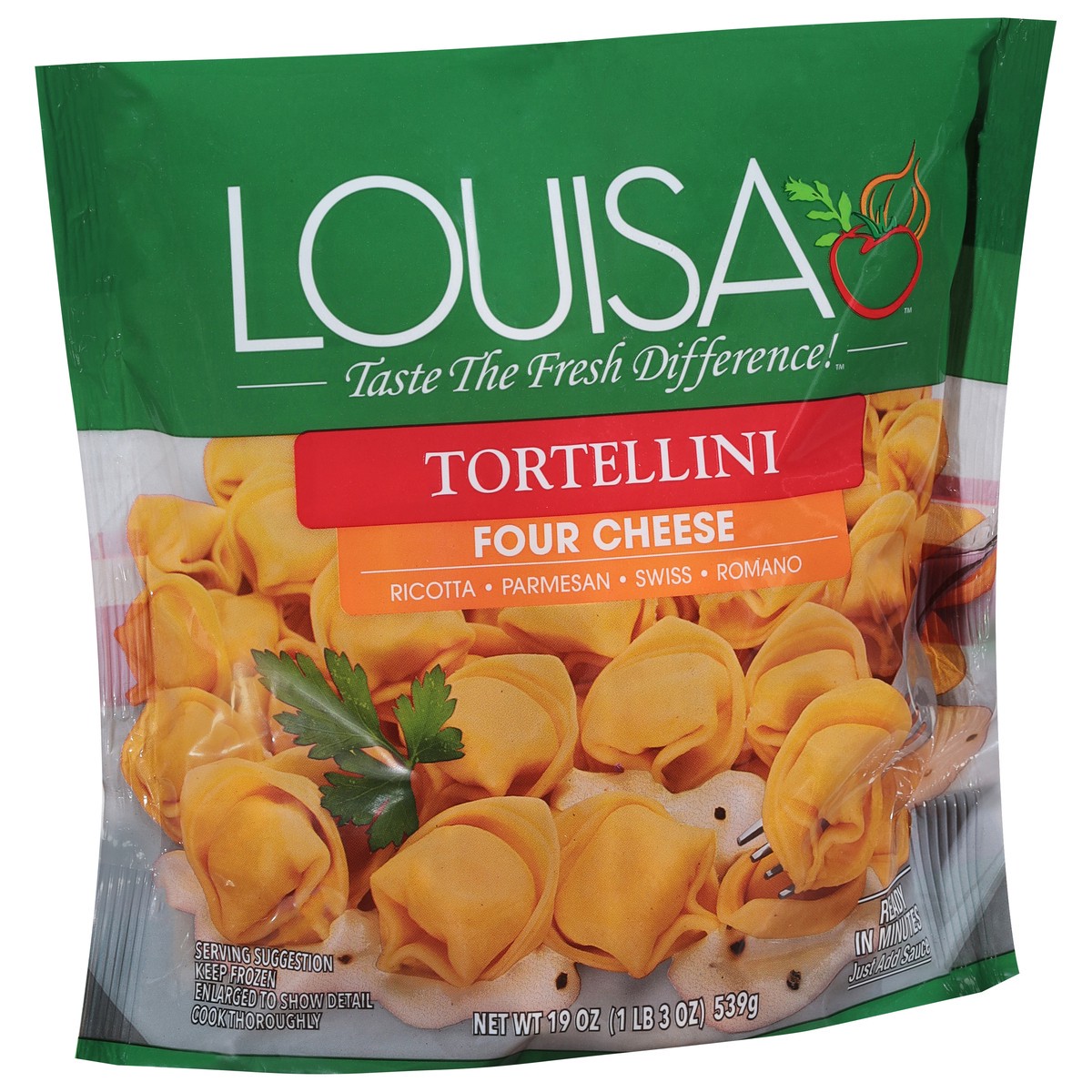 slide 7 of 14, Louisa Four Cheese Tortellini, 19 oz
