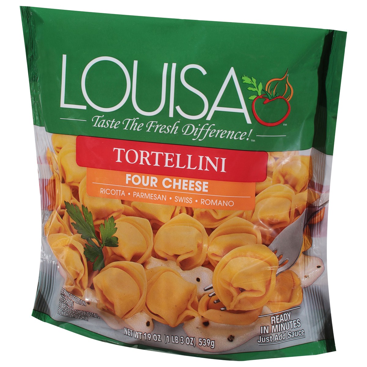 slide 8 of 14, Louisa Four Cheese Tortellini, 19 oz
