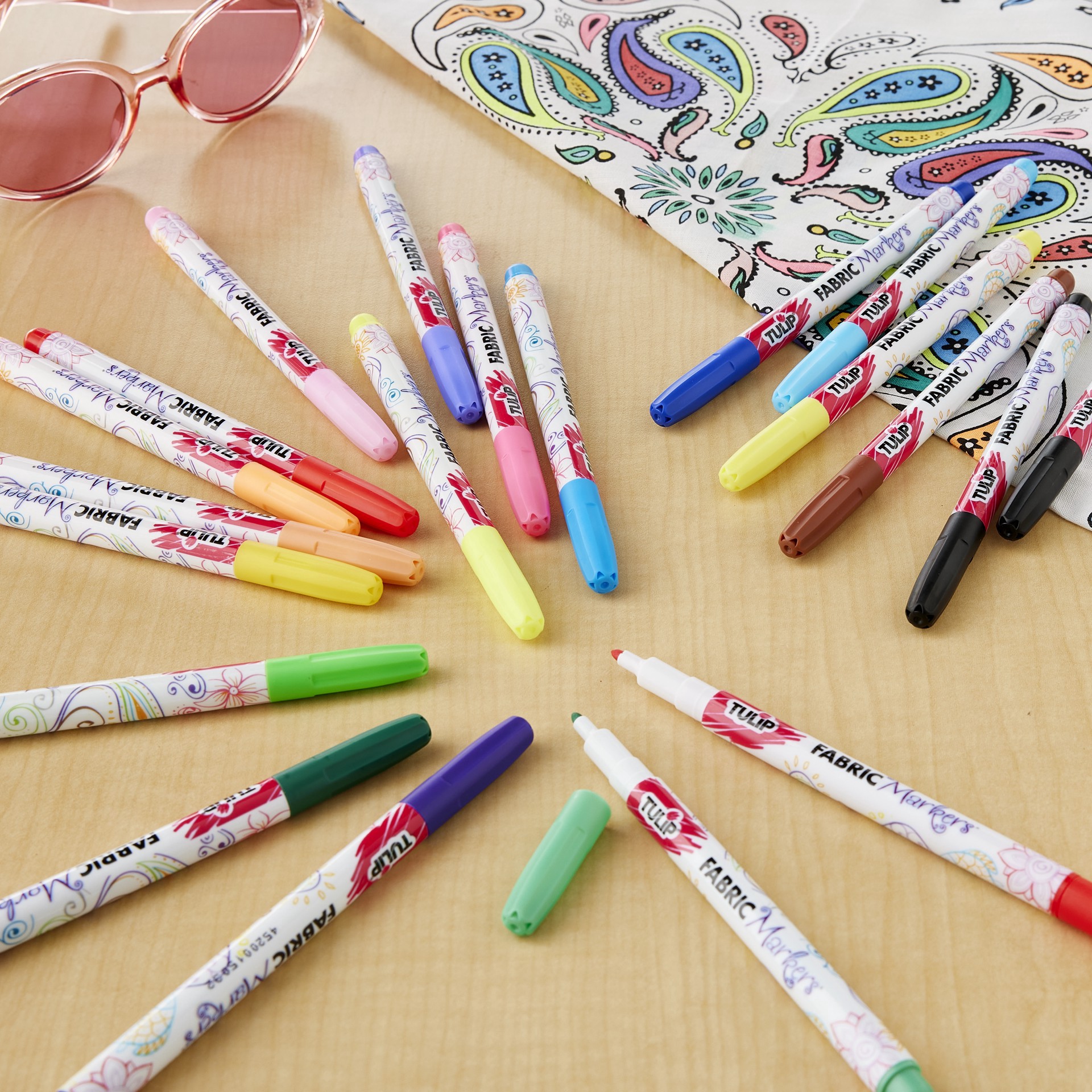 slide 3 of 3, Tulip Fabric Markers Fine Writers, 20 Pack, 20 ct