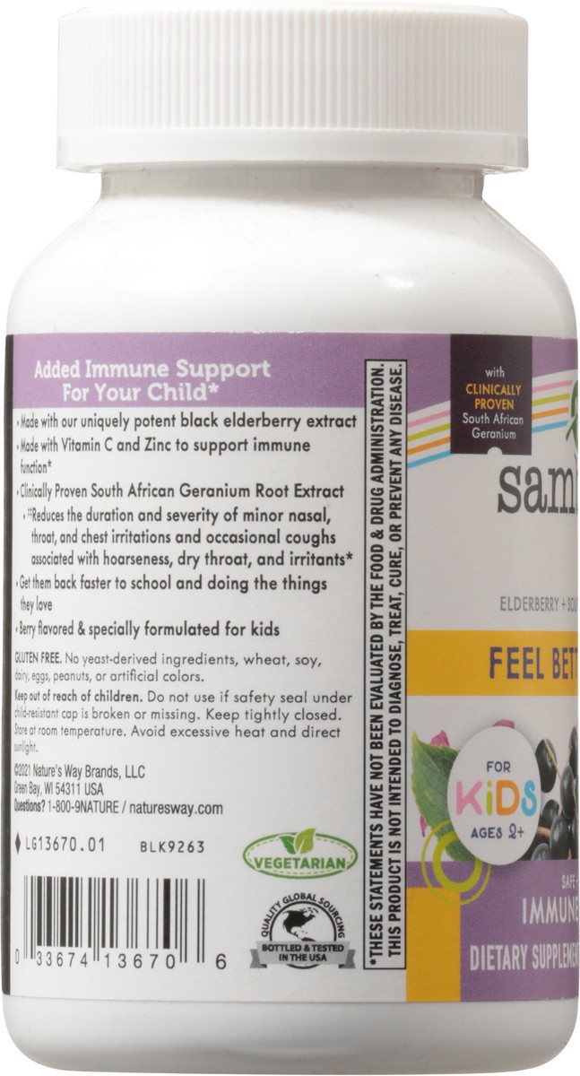 slide 7 of 9, Nature's Way Immune Support Sambucus Relief for Kids 36 Chewable Tablets, 36 ct