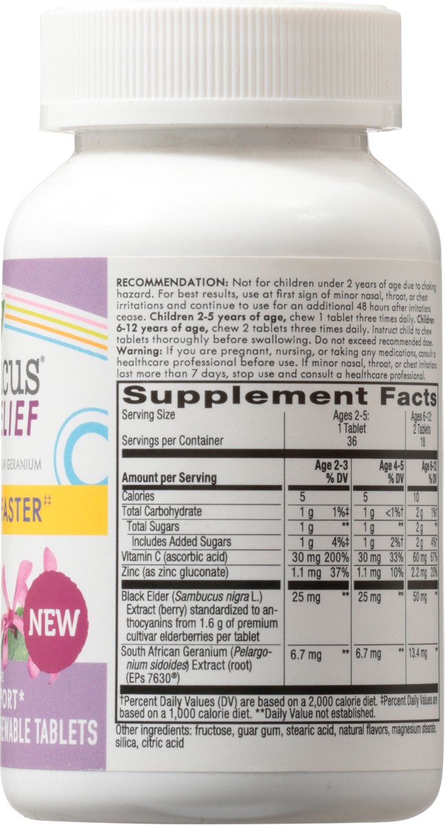 slide 2 of 9, Nature's Way Immune Support Sambucus Relief for Kids 36 Chewable Tablets, 36 ct