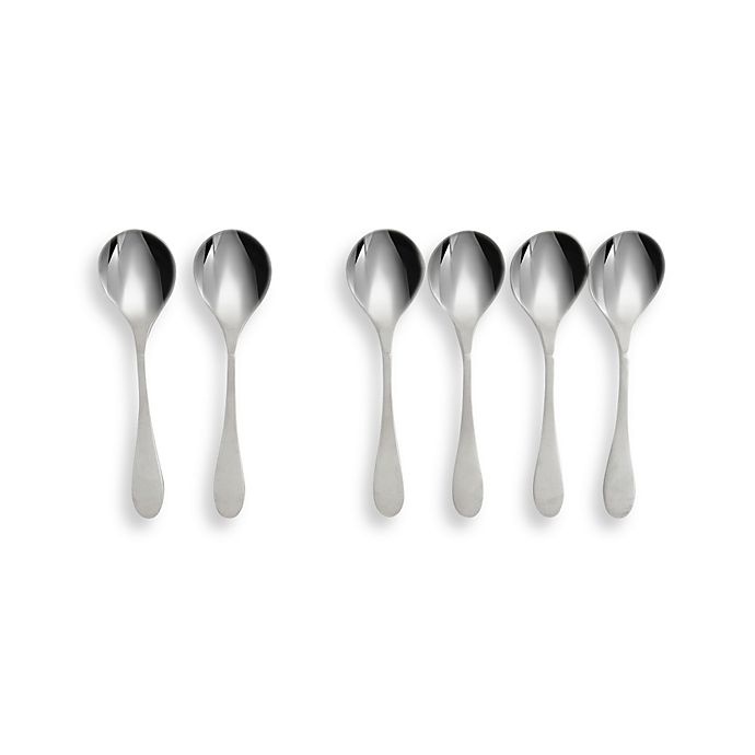 slide 1 of 1, Knork Modern Bouillon Spoons, 6 ct