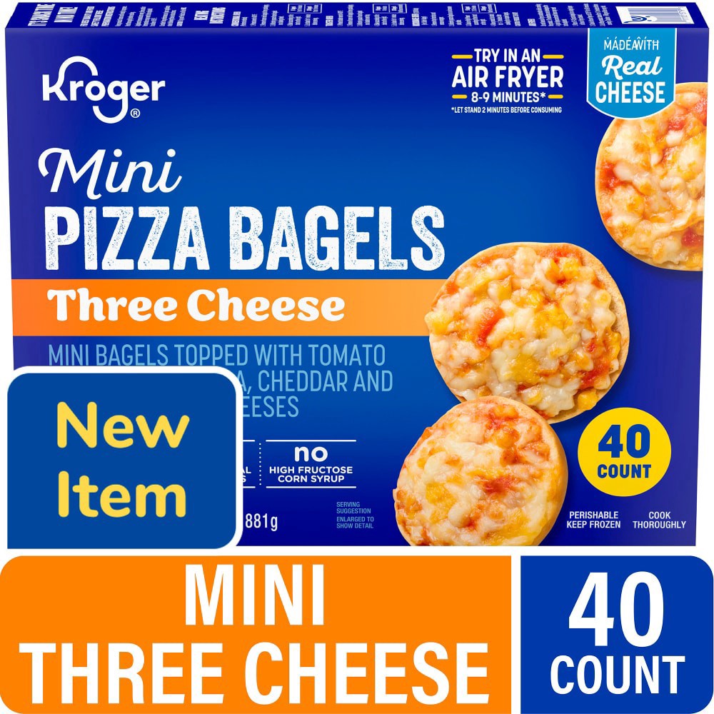 slide 1 of 1, Kroger® Three Cheese Mini Pizza Bagels, 40 ct