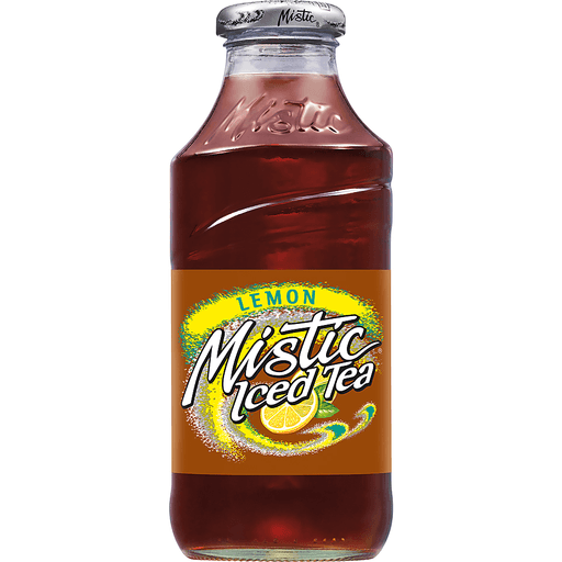 slide 1 of 1, Mistic Lemon Iced Tea glass bottle, 16 oz