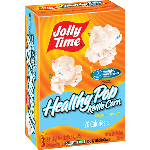 slide 3 of 10, Jolly Time Healthy Pop 97 Fat Free Kettle Corn Microwave Popcorn, 3 ct; 9 oz