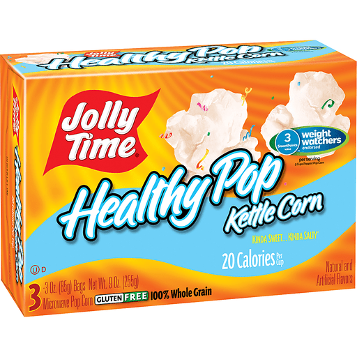 slide 4 of 10, Jolly Time Healthy Pop 97 Fat Free Kettle Corn Microwave Popcorn, 3 ct; 9 oz