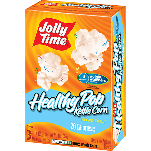 slide 5 of 10, Jolly Time Healthy Pop 97 Fat Free Kettle Corn Microwave Popcorn, 3 ct; 9 oz