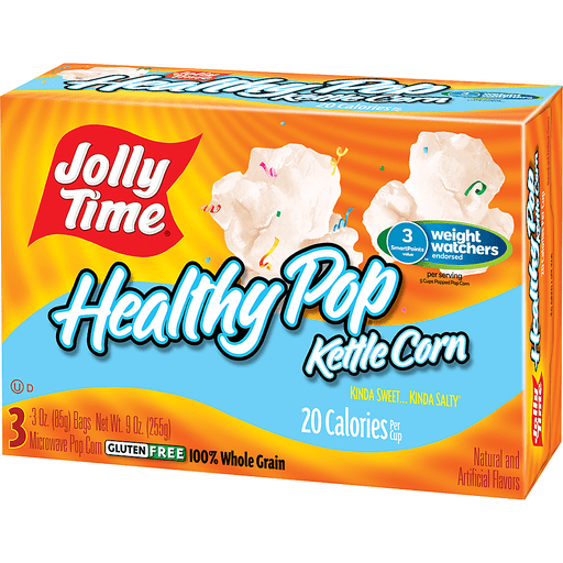 slide 7 of 10, Jolly Time Healthy Pop 97 Fat Free Kettle Corn Microwave Popcorn, 3 ct; 9 oz