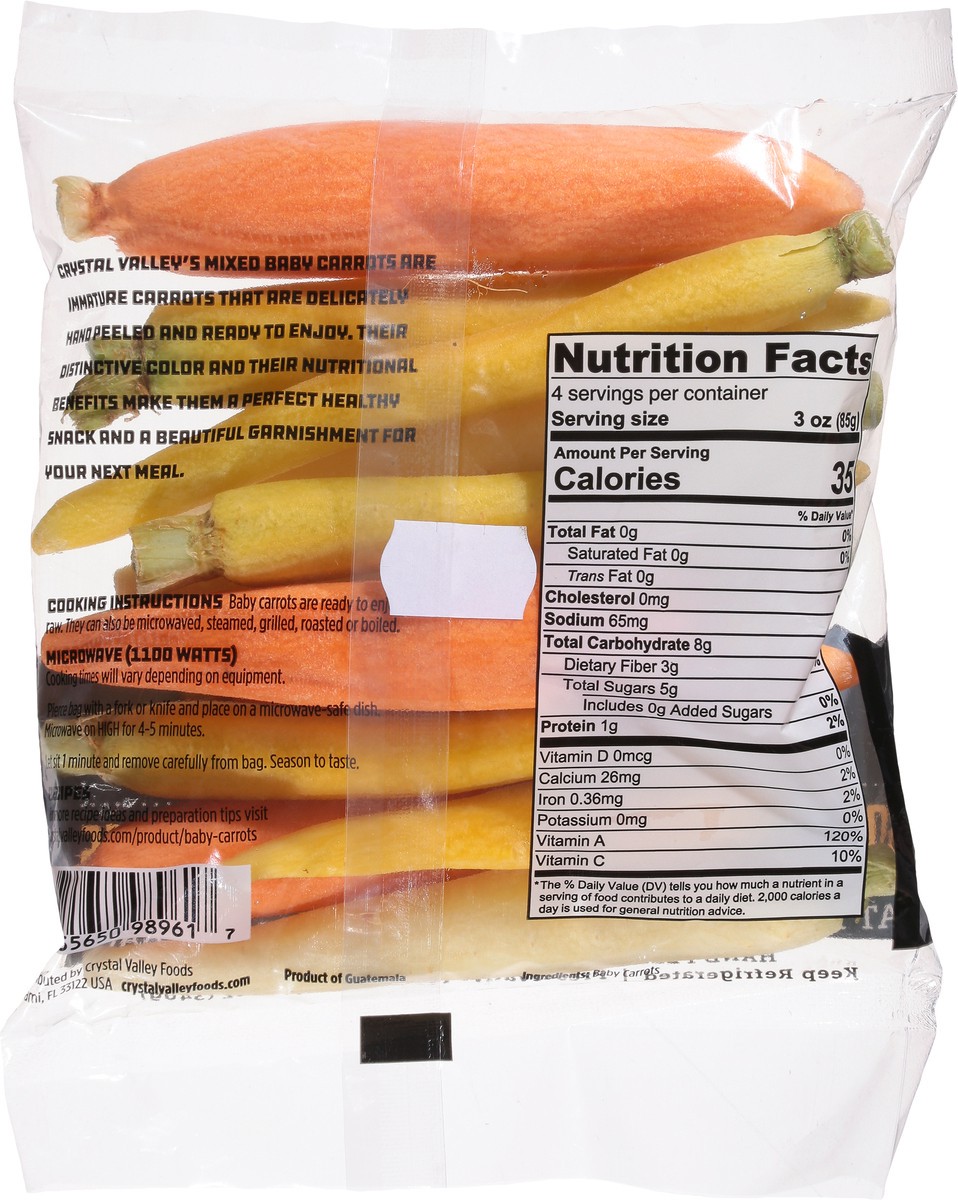 slide 4 of 9, Crystal Valley Baby Carrots, Gourmet Mixed, 12 oz