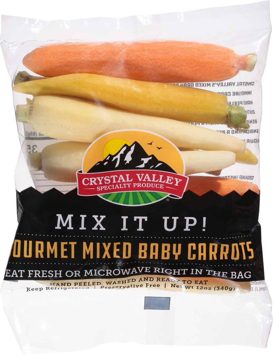 slide 5 of 9, Crystal Valley Baby Carrots, Gourmet Mixed, 12 oz