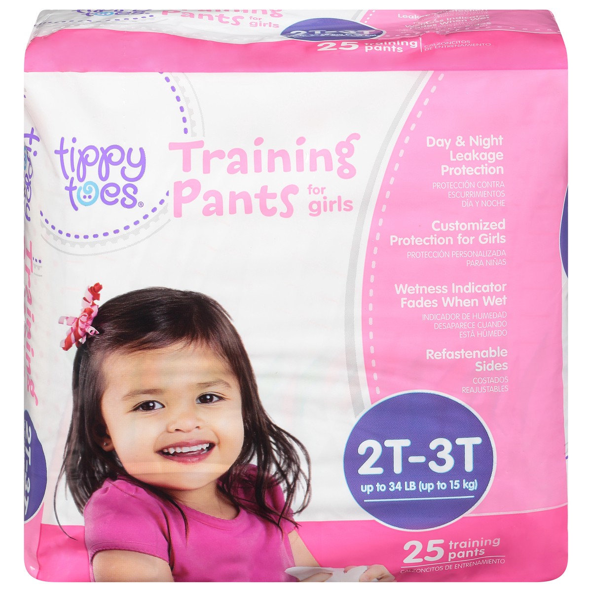 slide 13 of 13, Tippy Toes Training Pants for Girls 2T-3T 25 ea, 25 ct