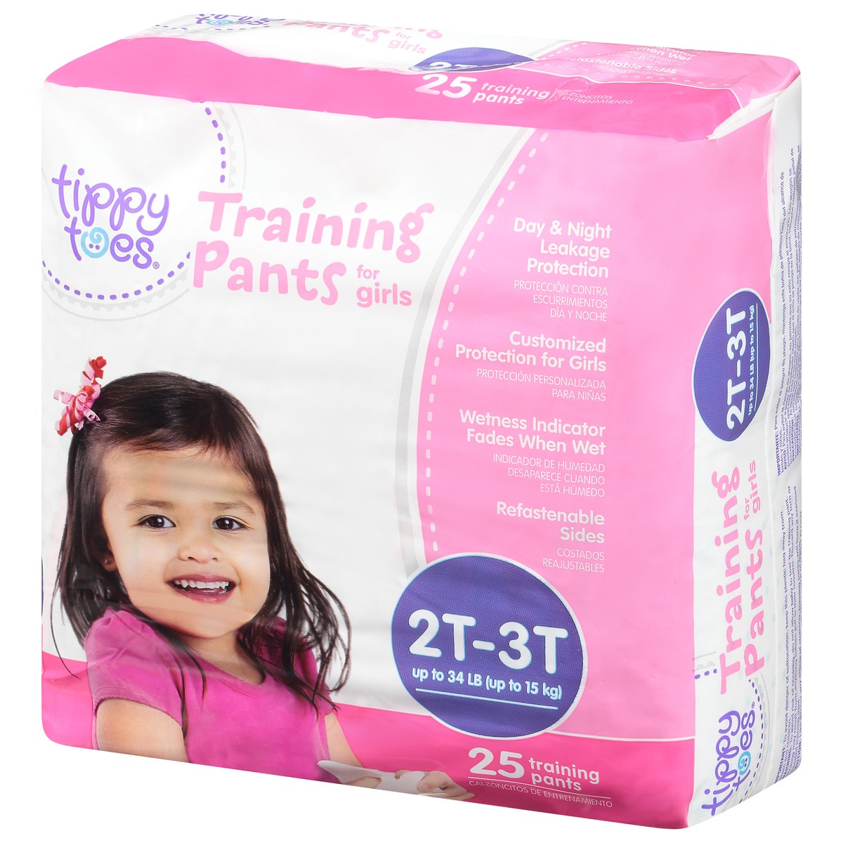 slide 12 of 13, Tippy Toes Training Pants for Girls 2T-3T 25 ea, 25 ct