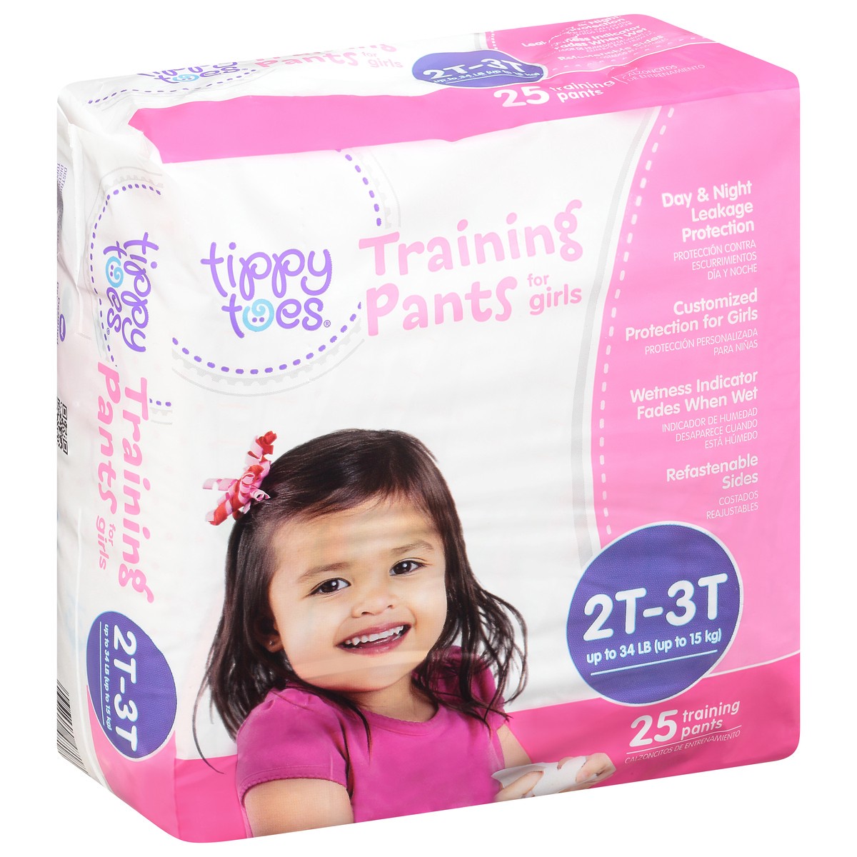 slide 7 of 13, Tippy Toes Training Pants for Girls 2T-3T 25 ea, 25 ct