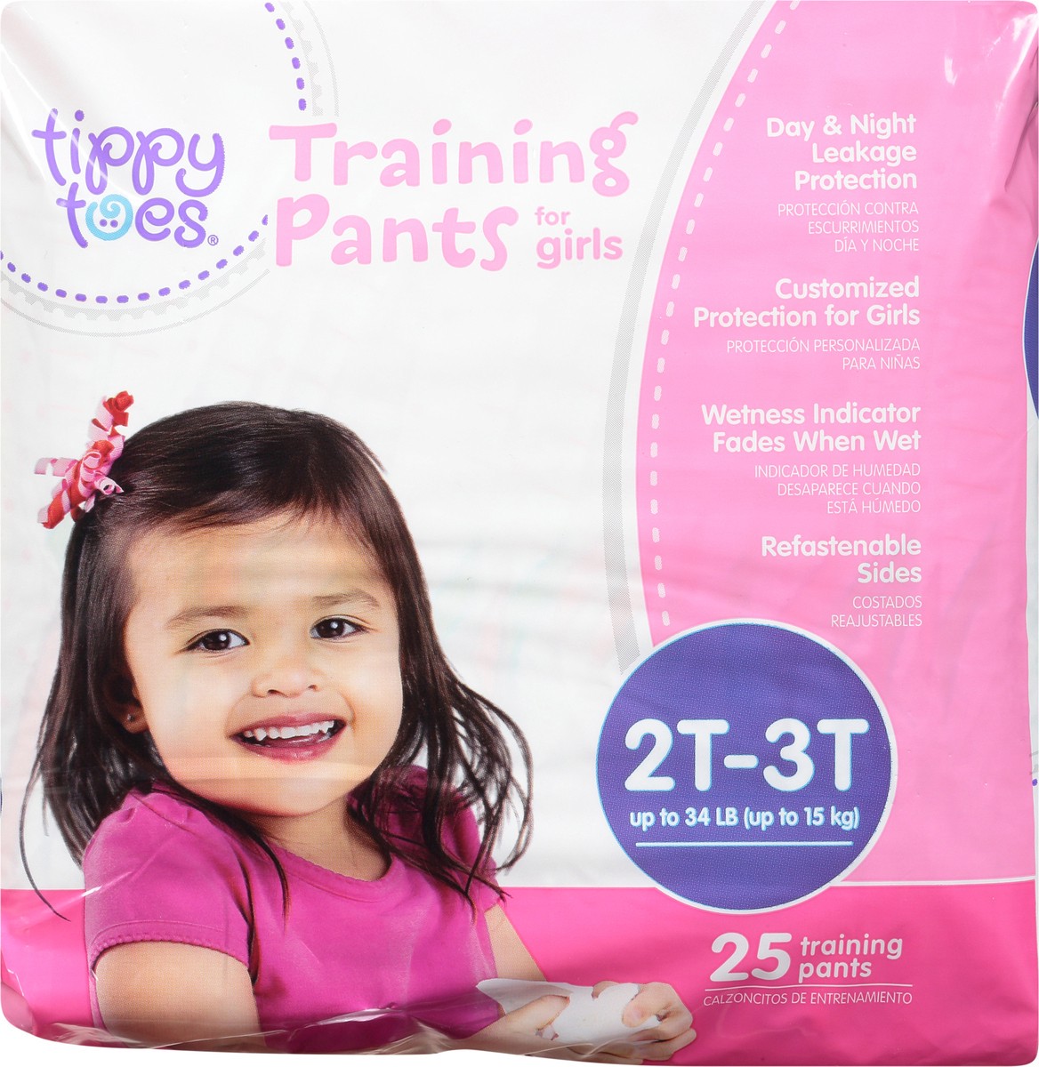 slide 5 of 13, Tippy Toes Training Pants for Girls 2T-3T 25 ea, 25 ct