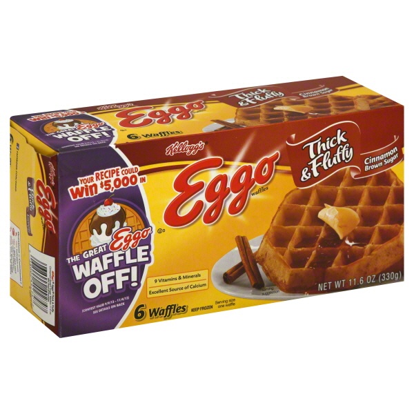 slide 1 of 1, Eggo Waffles Thick & Fluffy Cinnamon Brown Sugar, 11.5 oz